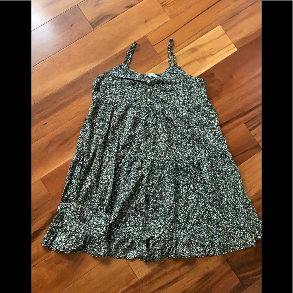 Black floral Dress, cami tiered dress
